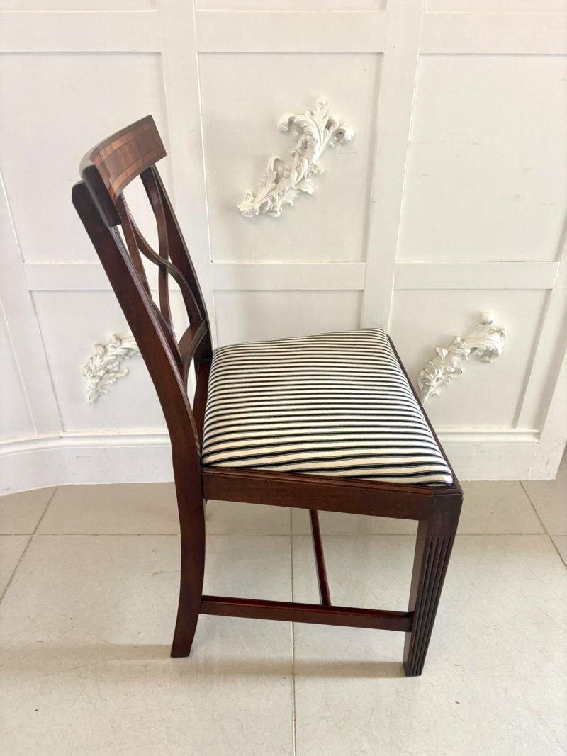 Set of 8 Antique Quality Mahogany Dining Chairs